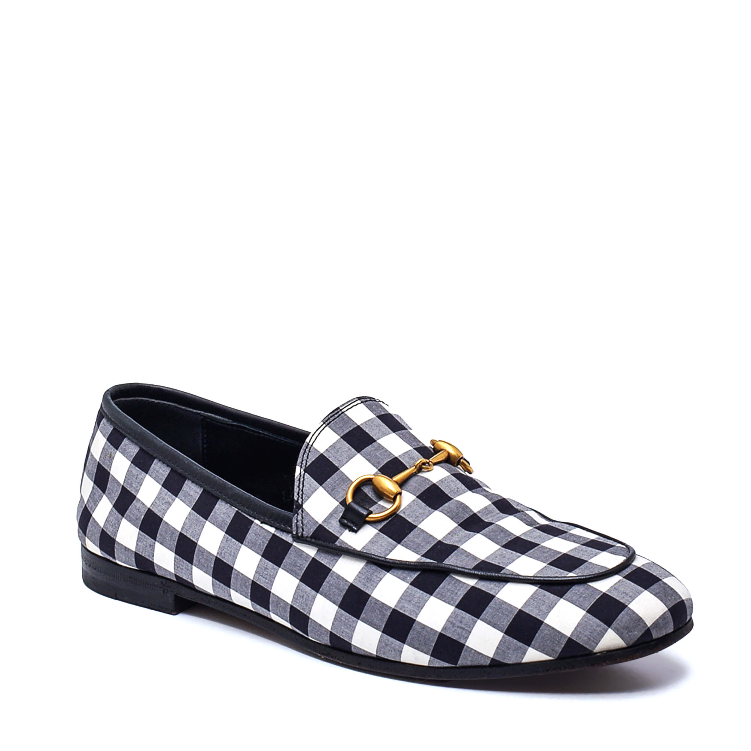 Gucci - Joordan Horsebit  Gingham Loafers / 37,5